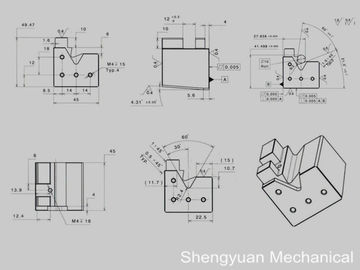 De aangepaste CNC Precisie die het Oppoetsen D2 0.005 Vlakheid machinaal bewerken zet Kaliber op
