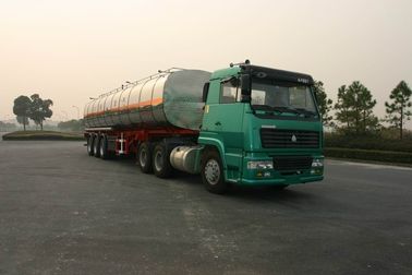42000 liter Vloeibare Tankwagen 3 het Staalaluminium van de Assen Chemisch Oplegger