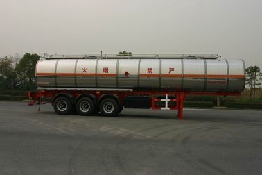 42000 liter Vloeibare Tankwagen 3 het Staalaluminium van de Assen Chemisch Oplegger